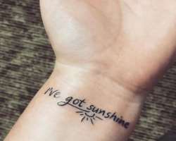 She is a tattoo lover and has engraved one on her wrist.